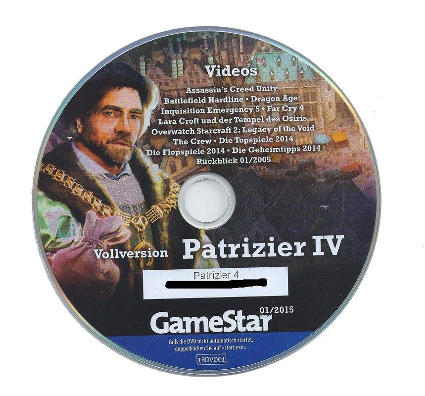 Media for Patrician IV: Conquest by Trade (Windows) (GameStar 01/2015 covermount)
