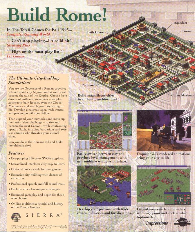 Caesar II cover or packaging material MobyGames