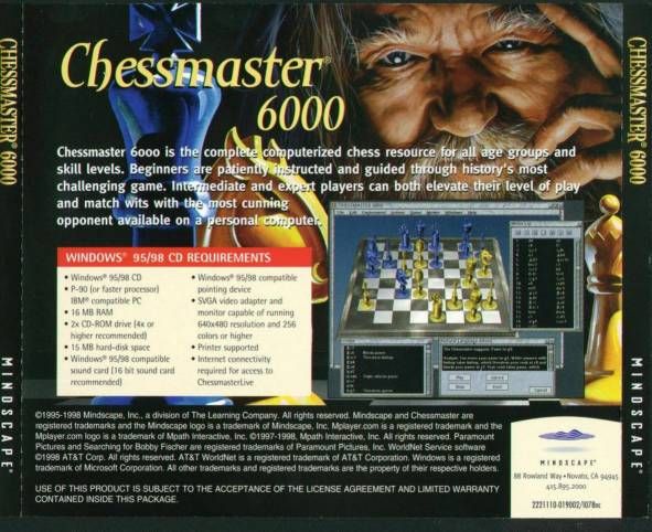 Other for Chessmaster 6000 (Windows): Jewel Case - Back