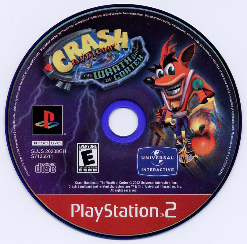Media for Crash Bandicoot: The Wrath of Cortex (PlayStation 2) (Greatest Hits release)