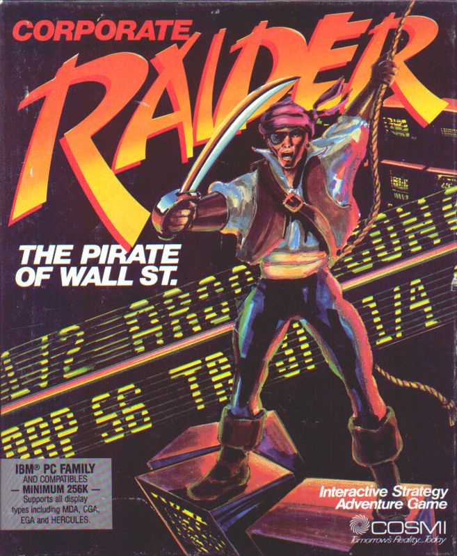 Front Cover for Corporate Raider: The Pirate of Wall St. (DOS)