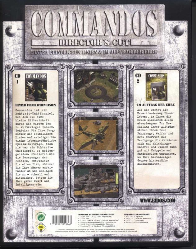Back Cover for Commandos: Ammo Pack (Windows)