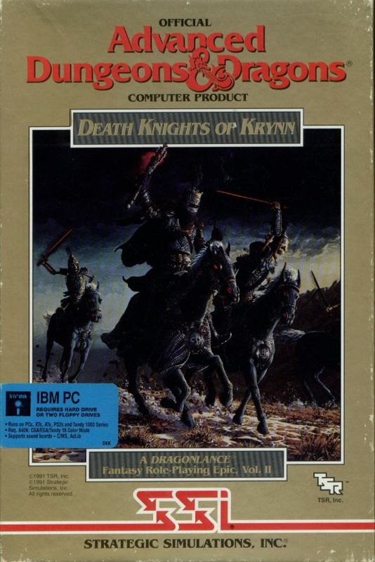 Front Cover for Death Knights of Krynn (DOS) (5.25" Floppy Disk release)