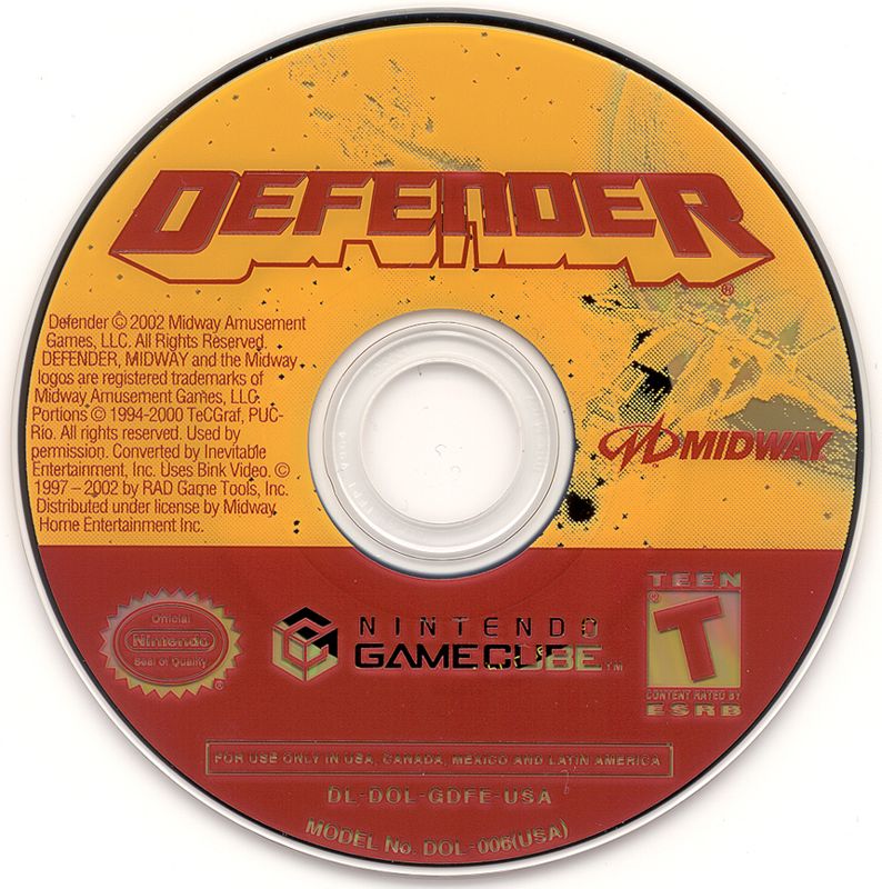 Defender cover or packaging material - MobyGames