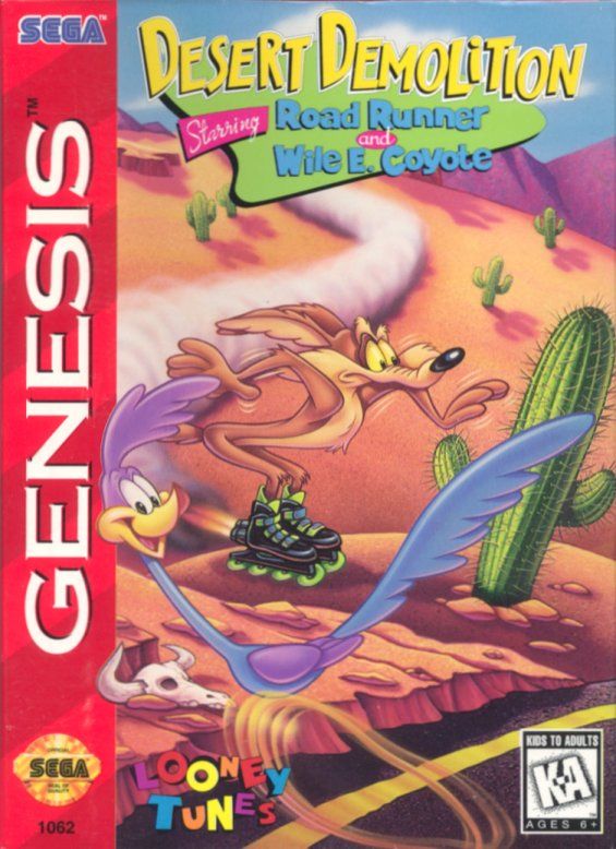 Front Cover for Desert Demolition Starring Road Runner and Wile E. Coyote (Genesis)