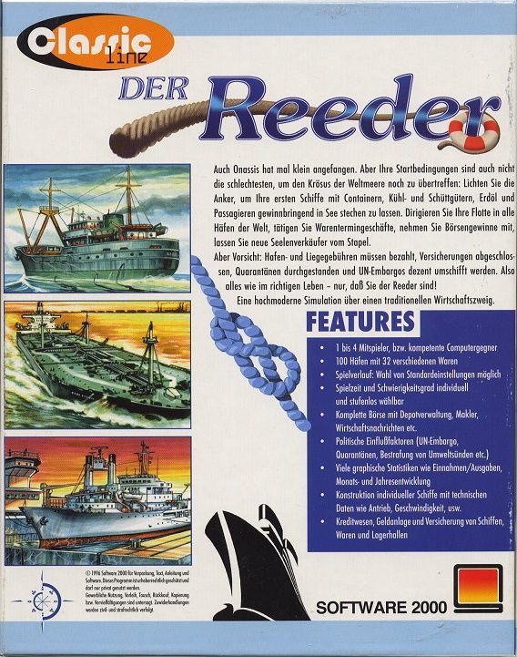 Back Cover for Ocean Trader (DOS) (Classic Release)