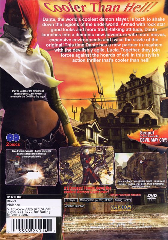 Back Cover for Devil May Cry 2 (PlayStation 2)