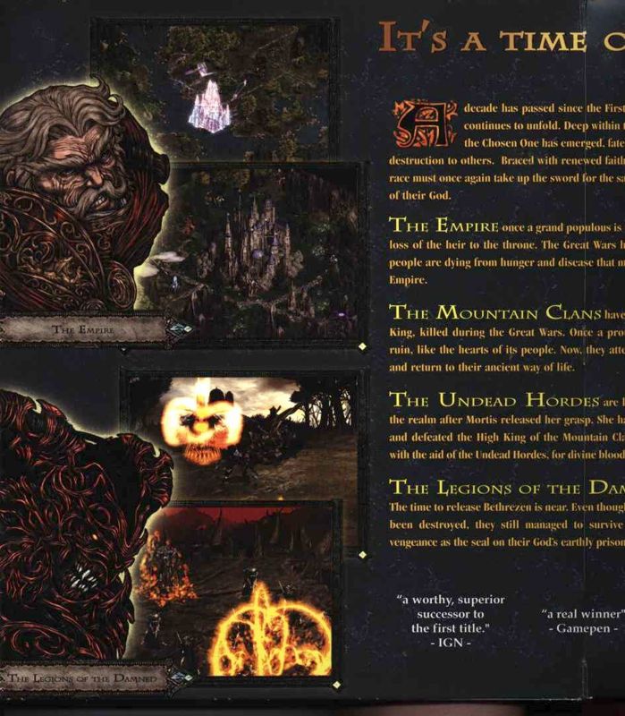 Inside Cover for Disciples II: Dark Prophecy (Windows): Left Flap