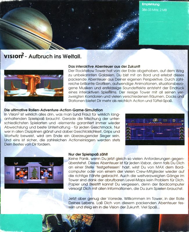 Back Cover for Vision² (DOS)