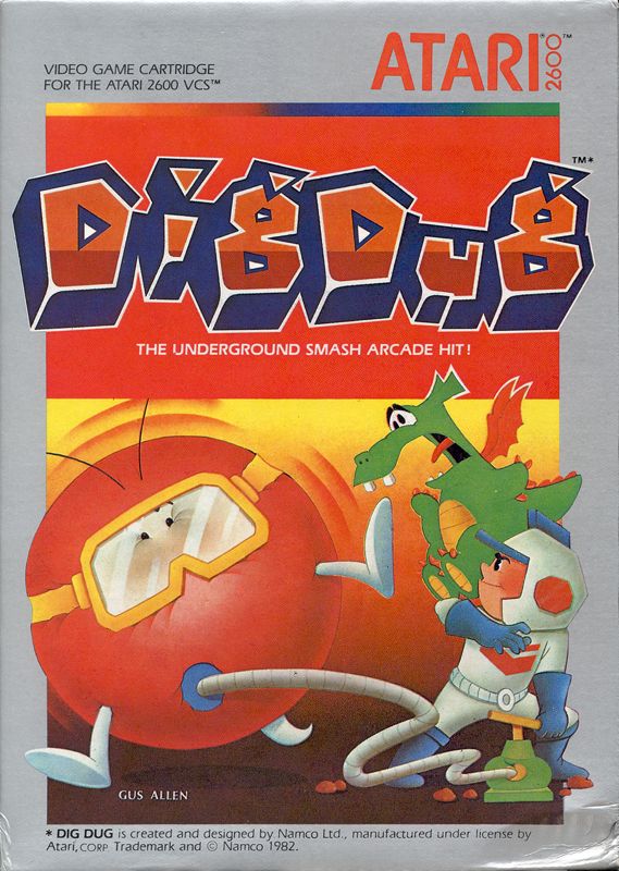 Front Cover for Dig Dug (Atari 2600) (1987 Release)