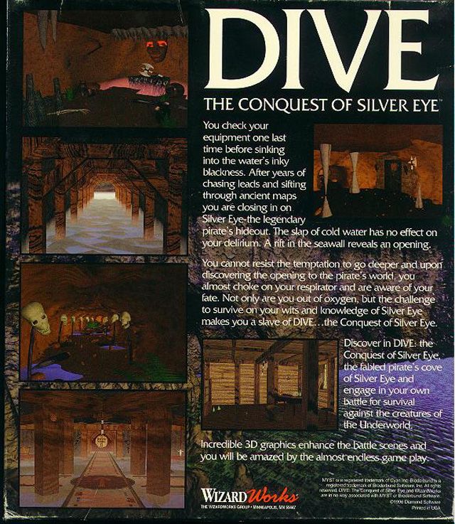 Back Cover for Dive: The Conquest of Silver Eye (DOS)