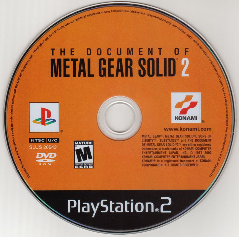 Media for The Document of Metal Gear Solid 2 (PlayStation 2)