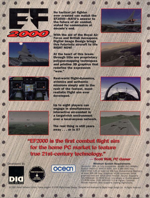 Back Cover for EF 2000 (DOS)
