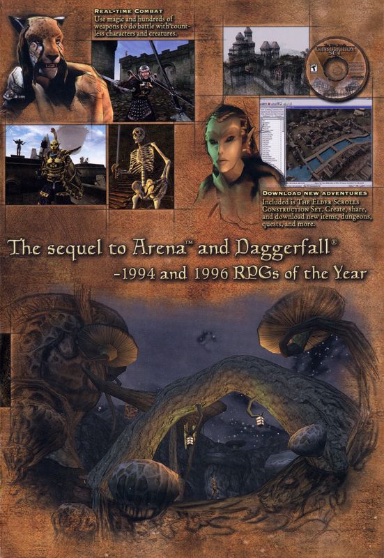 Inside Cover for The Elder Scrolls III: Morrowind (Windows): Right Flap