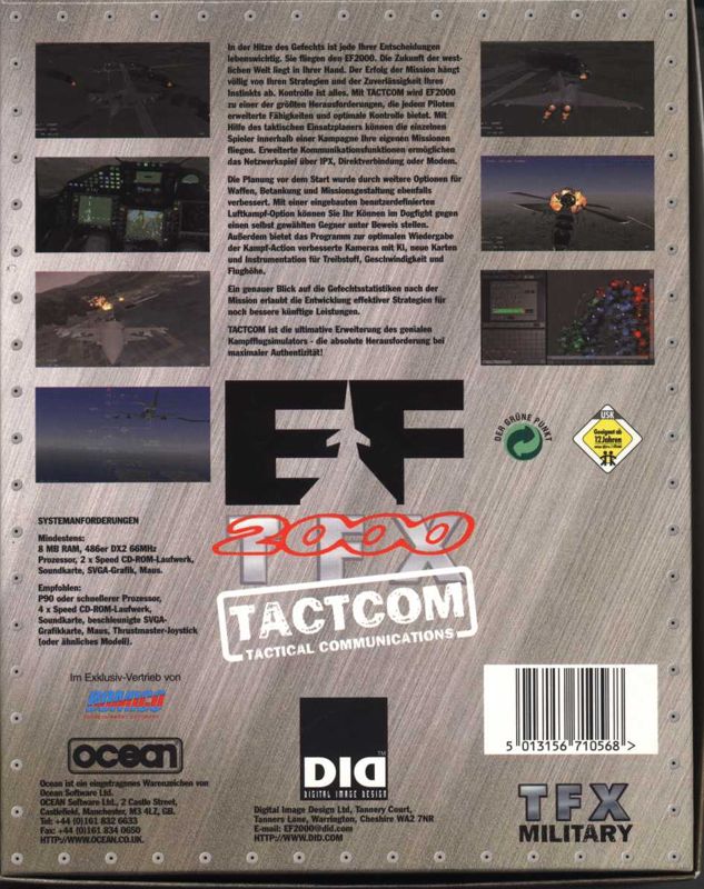 Back Cover for EF 2000: TACTCOM (DOS)