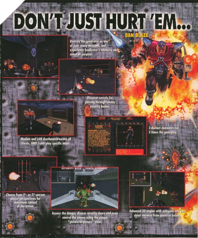 Inside Cover for Eradicator (DOS): Left Flap