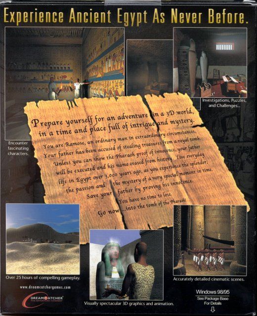 Back Cover for Egypt 1156 B.C.: Tomb of the Pharaoh (Macintosh and Windows)