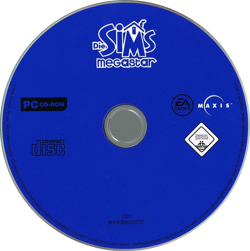 Media for The Sims: Superstar (Windows): Disk 1/2