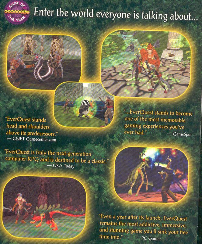 Inside Cover for EverQuest: The Ruins of Kunark (Windows): Left Flap