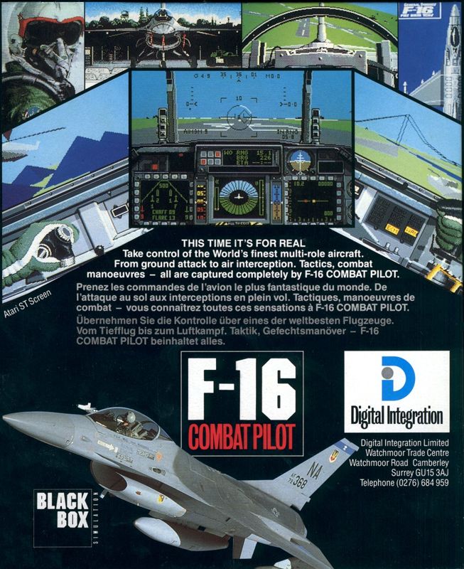 Back Cover for F-16 Combat Pilot (DOS)