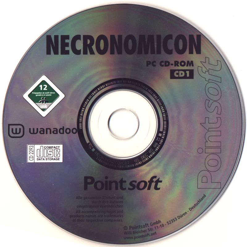 Media for Necronomicon: The Gateway to Beyond (Windows) (Back to Games release): Disc 1