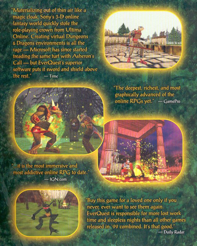 Inside Cover for EverQuest: The Ruins of Kunark (Windows): Right Flap
