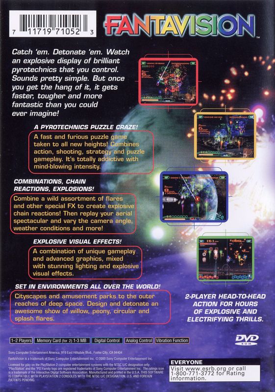 Back Cover for FantaVision (PlayStation 2)