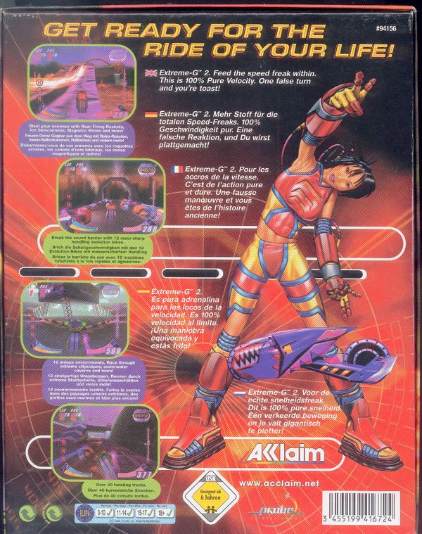 Back Cover for Extreme-G: XG2 (Windows)