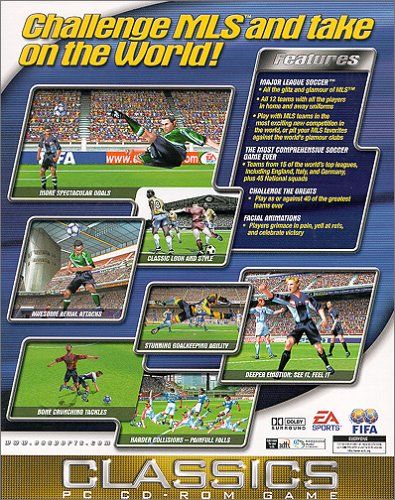 Back Cover for FIFA 2000: Major League Soccer (Windows) (EA Classics release)