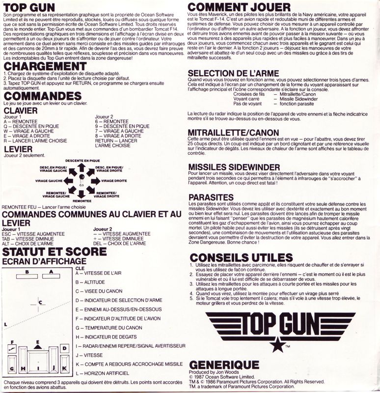Top Gun cover or packaging material MobyGames