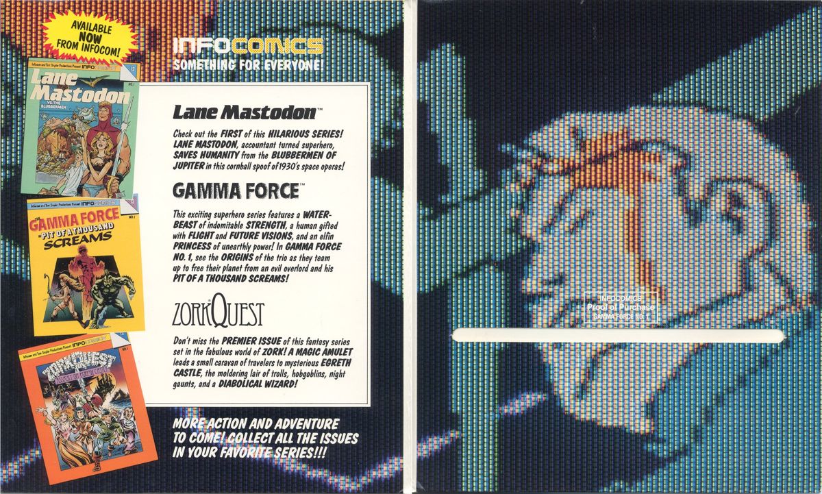 Inside Cover for Gamma Force in Pit of a Thousand Screams (PC Booter)