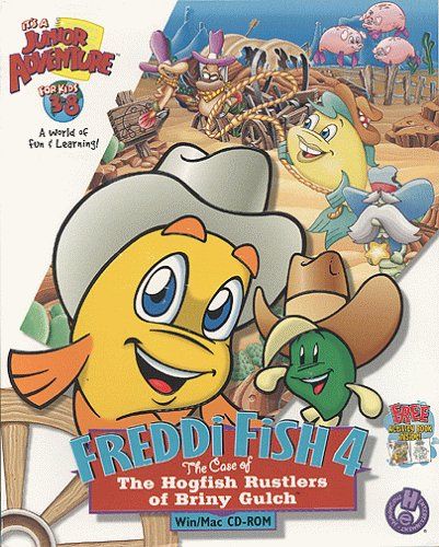 Front Cover for Freddi Fish 4: The Case of the Hogfish Rustlers of Briny Gulch (Macintosh and Windows)