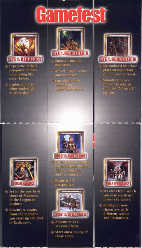 Inside Cover for Gamefest: Forgotten Realms Classics (DOS and Windows)