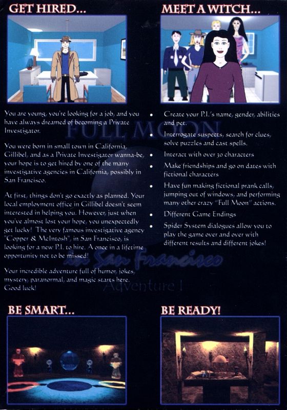 Back Cover for Full Moon in San Francisco (Windows)