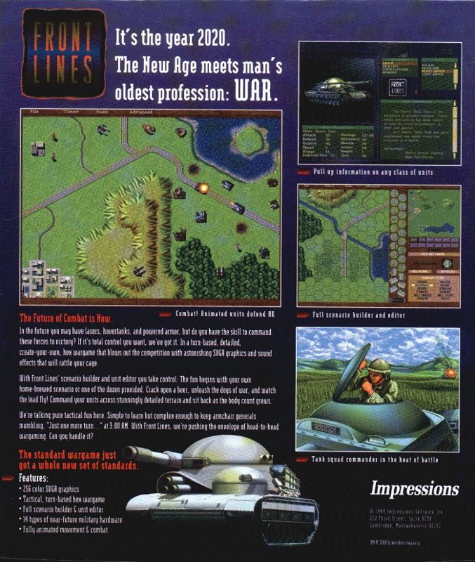 Back Cover for Front Lines (DOS)