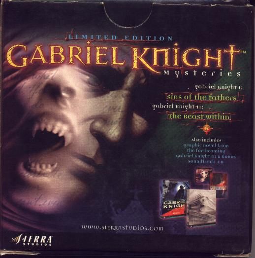 Other for Gabriel Knight Mysteries: Limited Edition (DOS and Windows and Windows 3.x): Jewel Case - Front