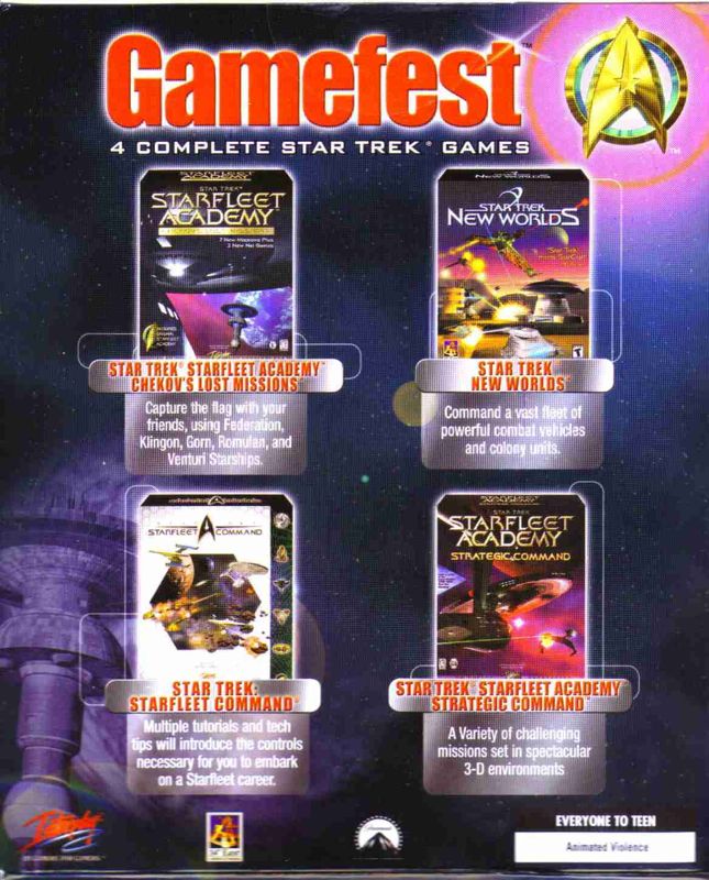 Back Cover for Gamefest: Star Trek Classics (Windows)