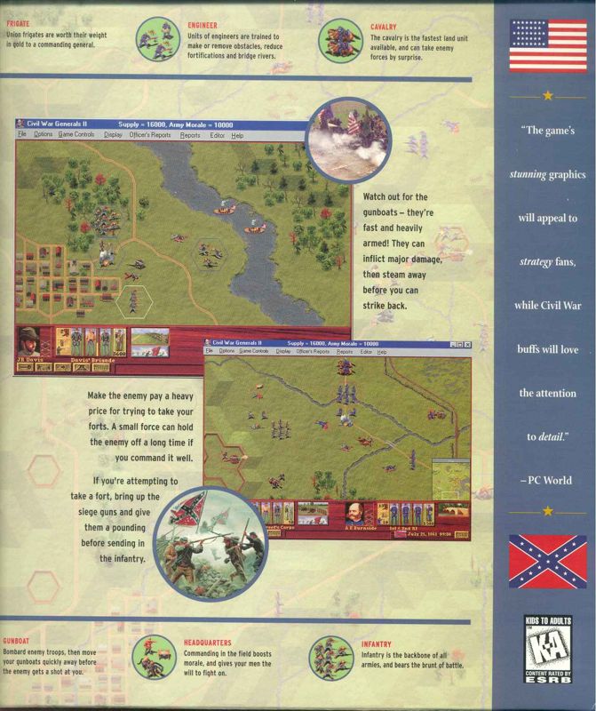 Inside Cover for Grant - Lee - Sherman: Civil War 2: Generals (Windows and Windows 3.x): Right Flap
