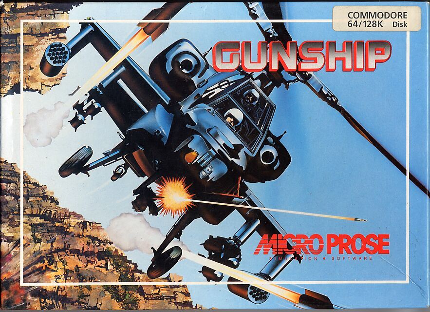 Front Cover for Gunship (Commodore 128 and Commodore 64) (Floppy disk release)