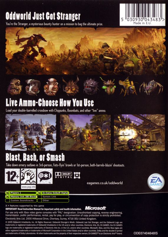 Oddworld: Stranger's Wrath cover or packaging material - MobyGames