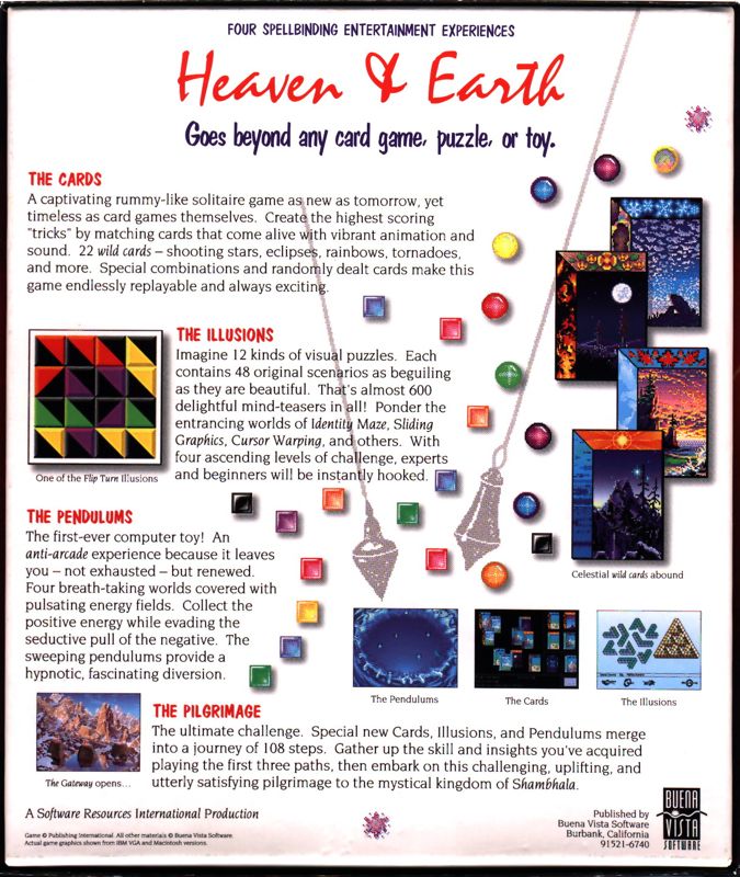 Back Cover for Heaven & Earth (DOS)