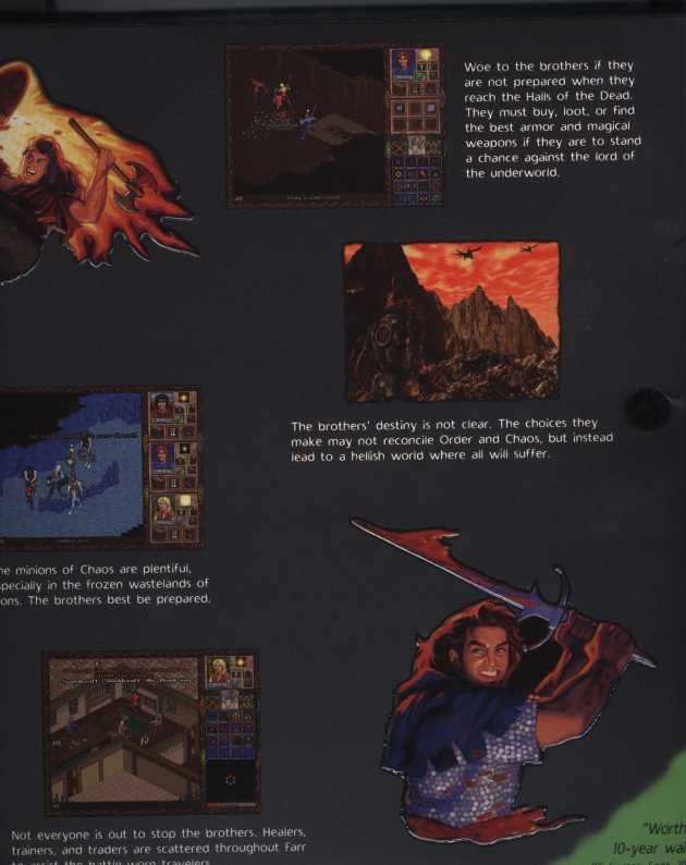 Inside Cover for Halls of the Dead: Faery Tale Adventure II (DOS and Windows): Right Flap