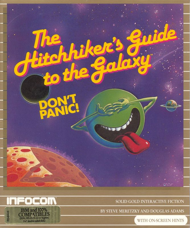 Front Cover for The Hitchhiker's Guide to the Galaxy (DOS) (Solid Gold Release)