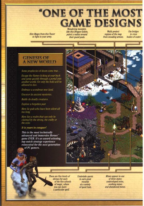 Inside Cover for Heroes of Might and Magic IV (Windows): Left Flap