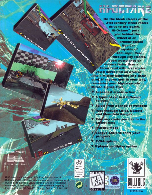 Back Cover for Hi-Octane (DOS)