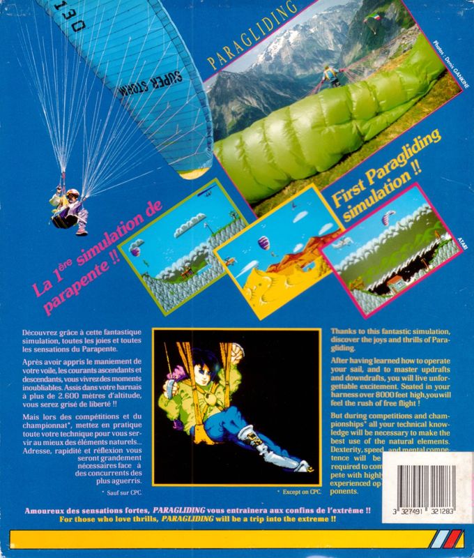 Back Cover for Paragliding (DOS)