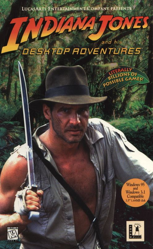 Front Cover for Indiana Jones and his Desktop Adventures (Windows 3.x)