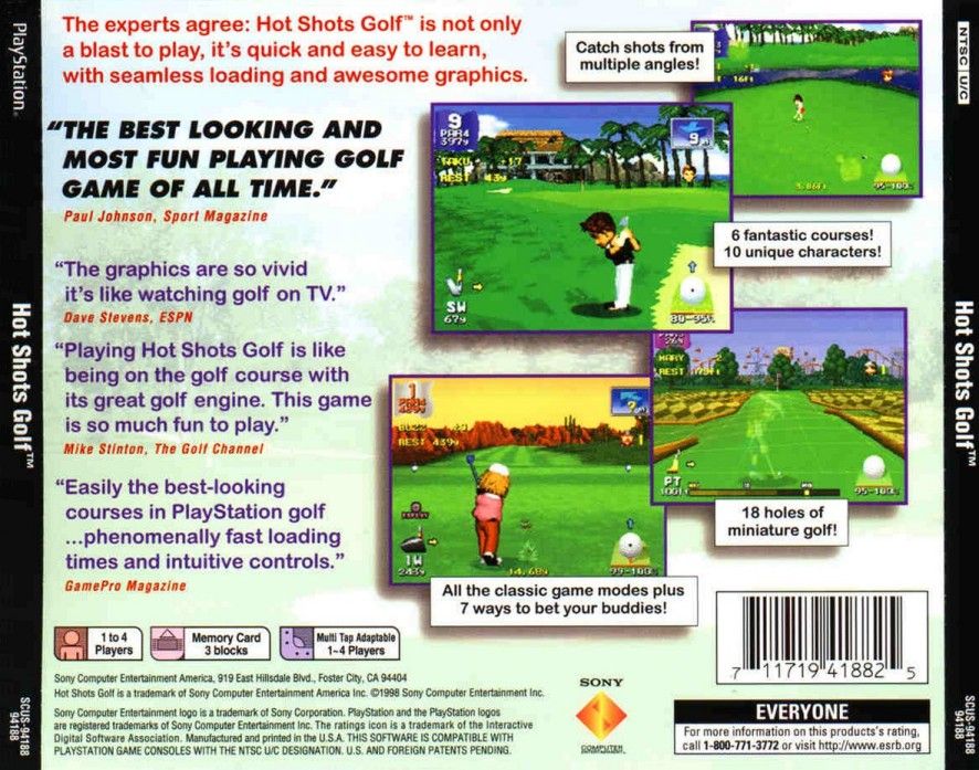 Hot Shots Golf Cover Or Packaging Material Mobygames