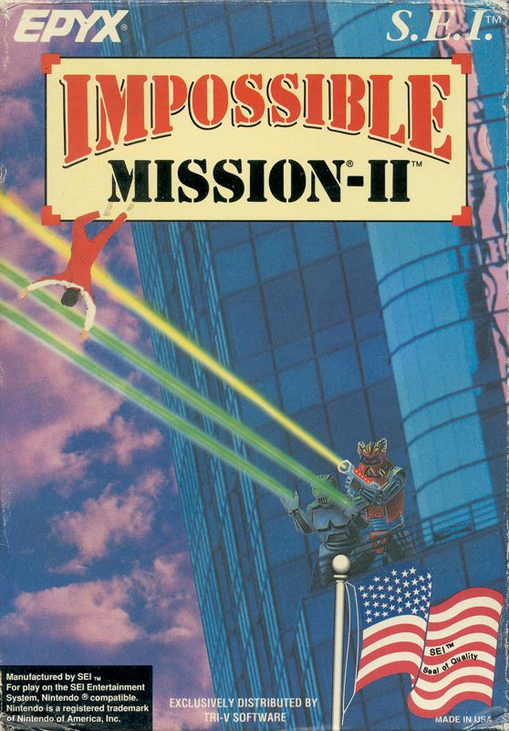 Front Cover for Impossible Mission II (NES) (S.E.I. Release)