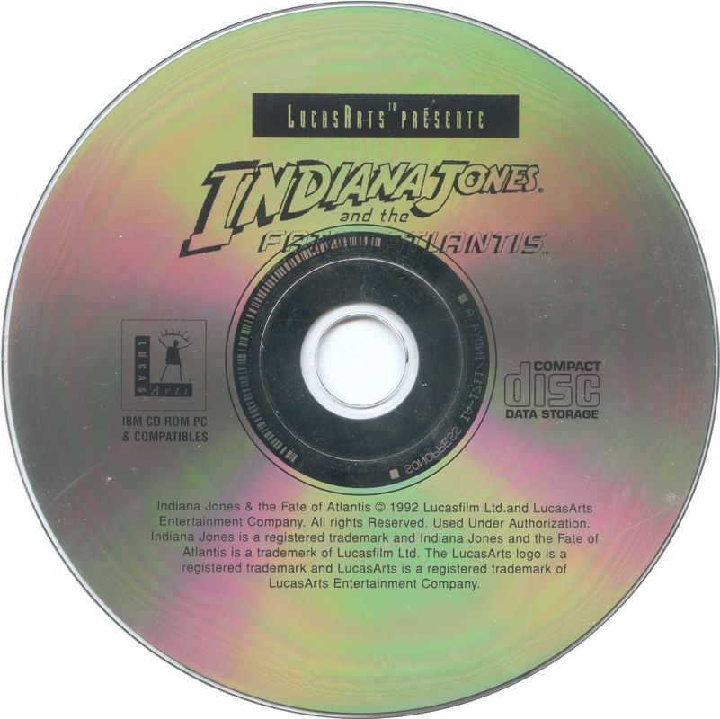 Media for Indiana Jones and the Fate of Atlantis (DOS) (UbiSoft Collection Lucasarts Release)